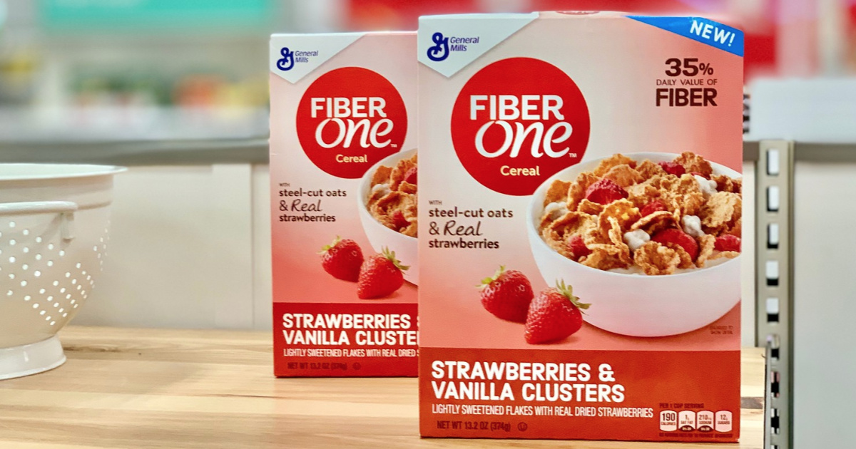 45 Off Fiber One Strawberries & Vanilla Clusters Cereal at Target