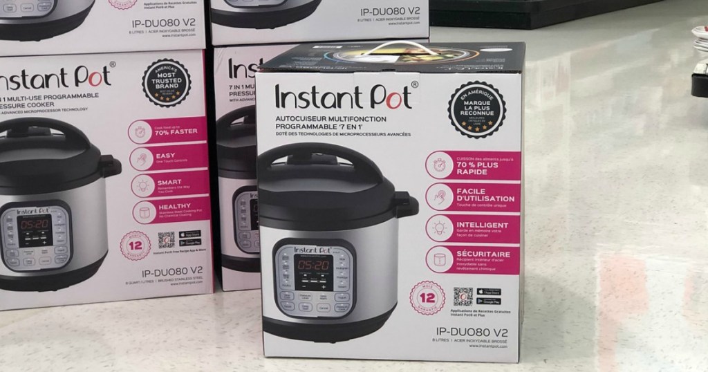 Instant Pot box on floor at store