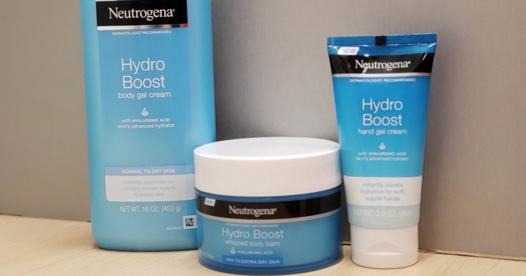 Neutrogena products in a row