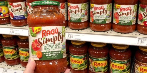 Ragu Simply Pasta Sauce Only 41¢ After Cash Back at Target