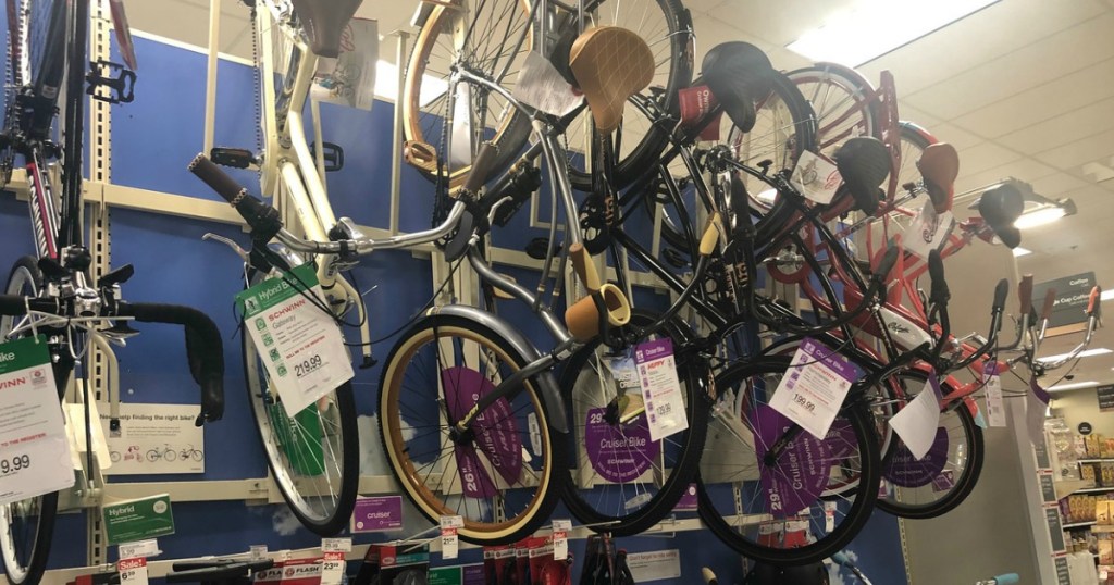 bikes on shelf in store 