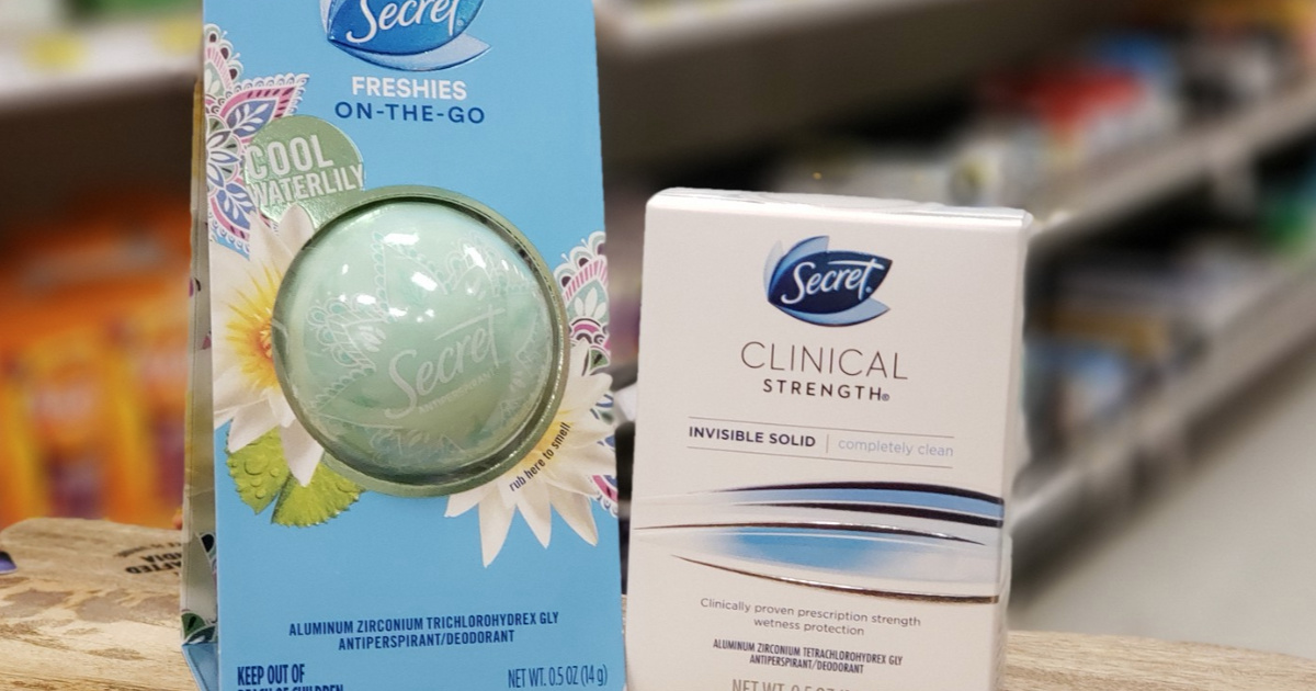 Secret Freshies & Secret Clinical Deodorant Only 99¢ After Cash