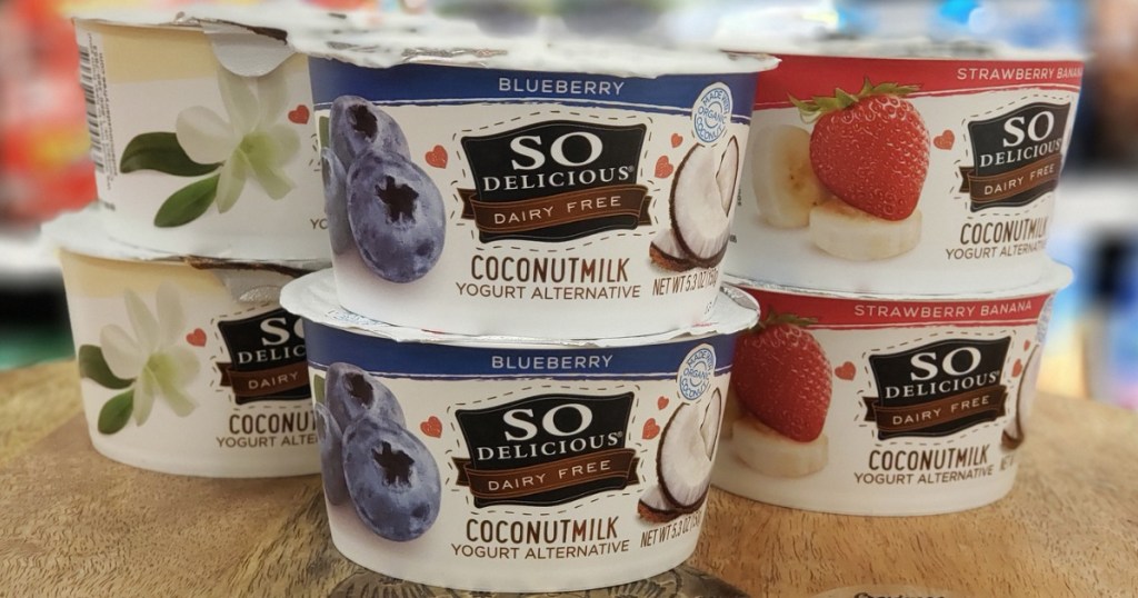 So Delicious Coconut Milk Yogurt in Blueberry, Strawberry and Vanilla