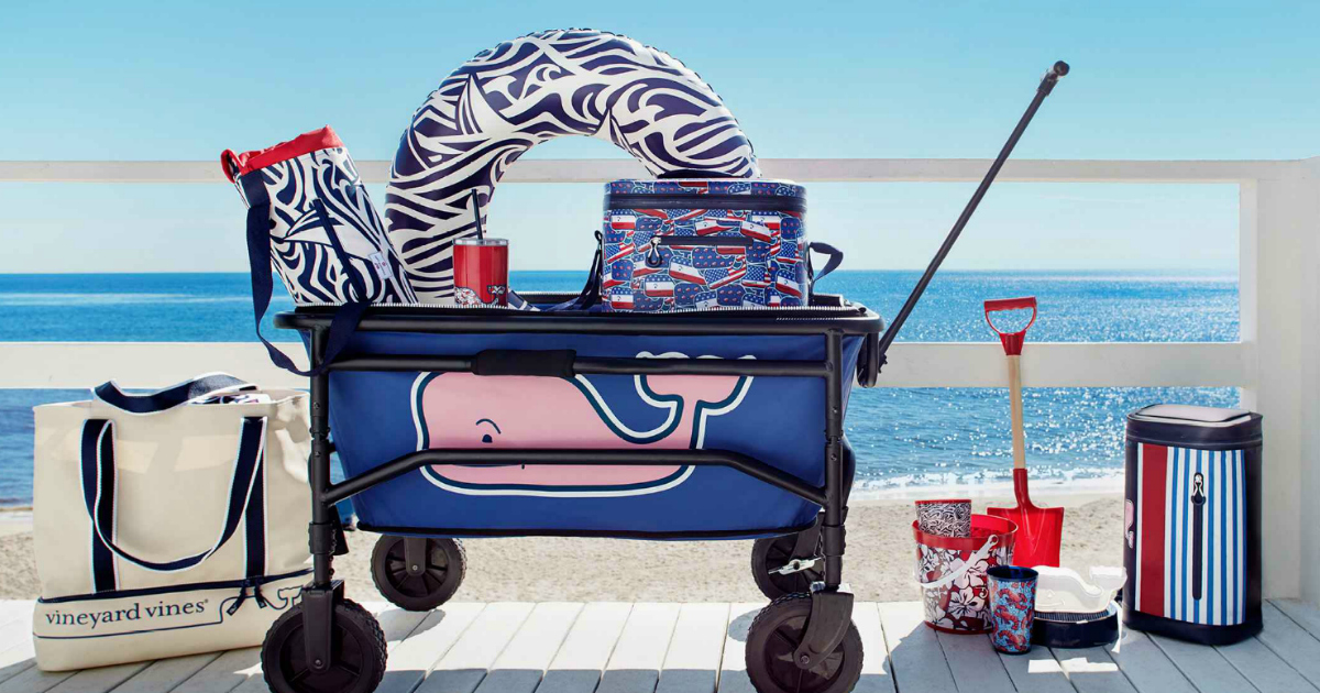 vineyard vines wagon, float ring, and coolers at Target