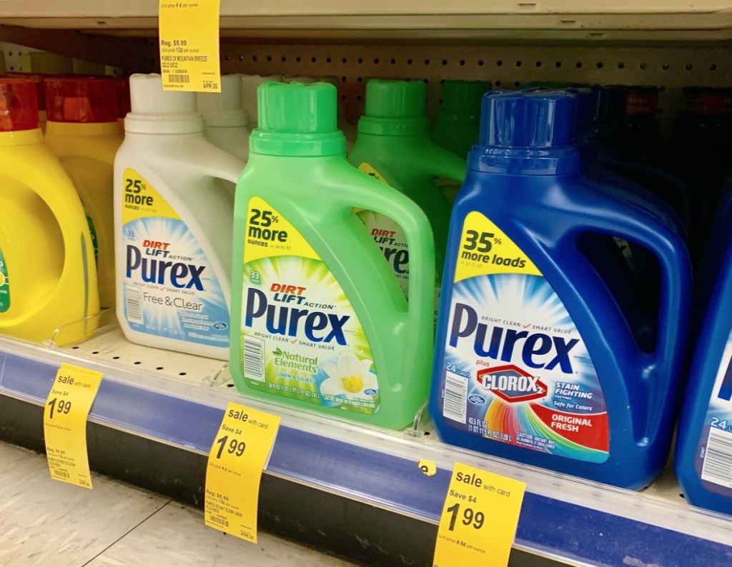 Purex laundry detergent at Walgreens
