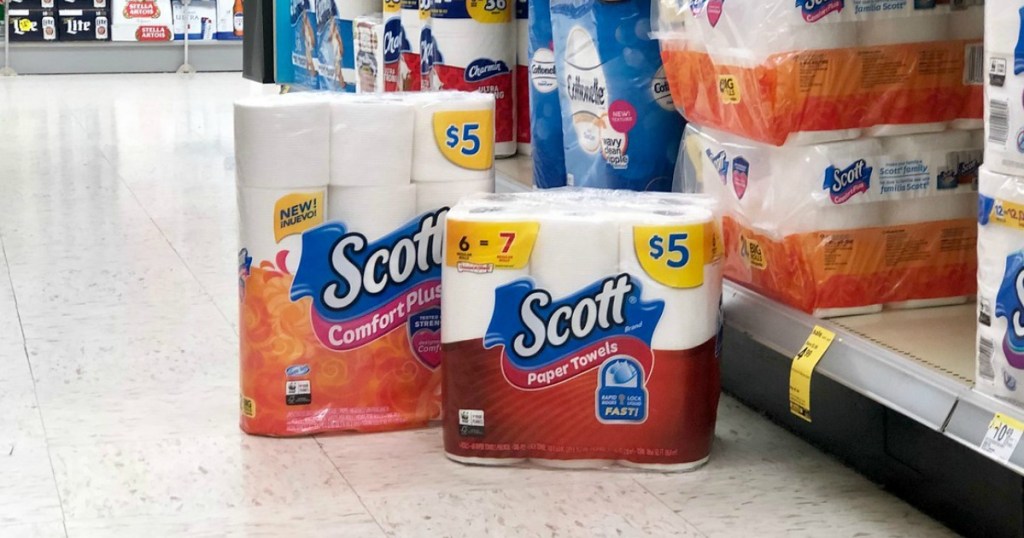 scott paper towels and comfortplus toilet paper at walgreens