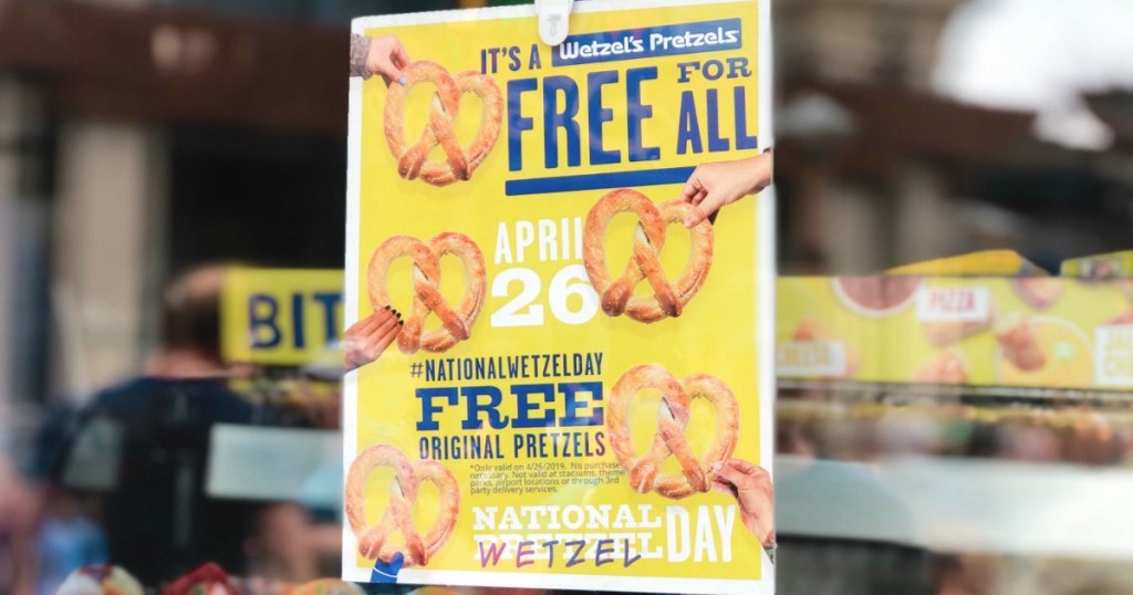 National Pretzel Day Offers at Wetzel's Pretzels & Auntie Anne's Hip2Save