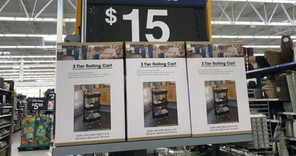 3-Tier Rolling Cart Walmart