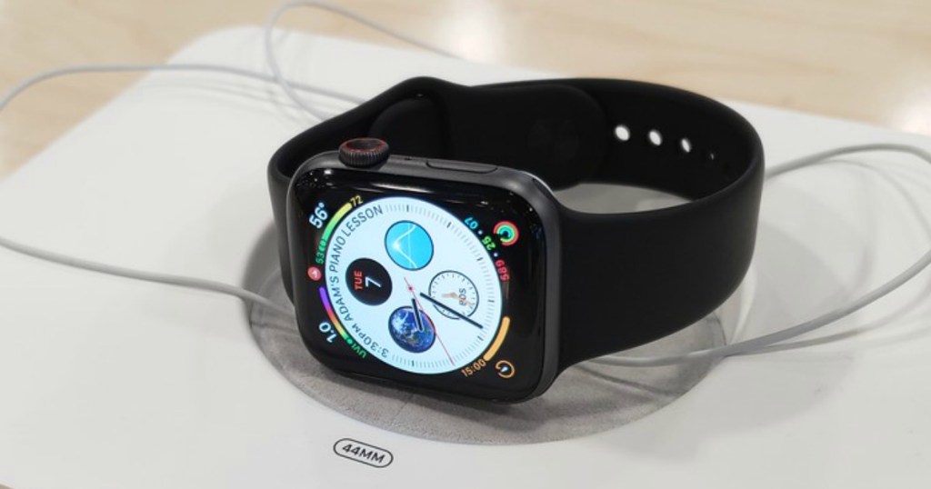 Apple Watch on its side in-store