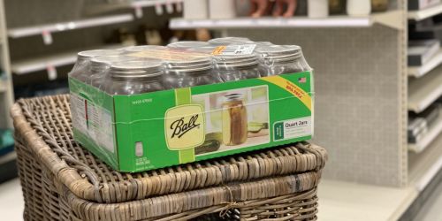 Ball 12-Count Mason Jars Just $5.99 Each After Cash Back at Target