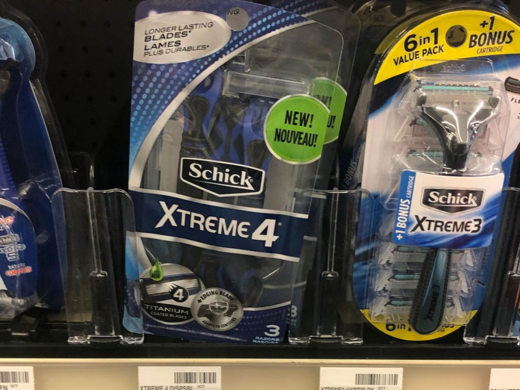 schick xtreme4 on shelf at cvs