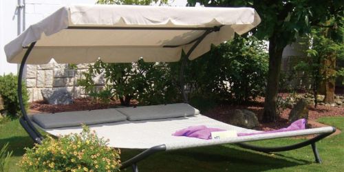 Outdoor Double Chaise Lounge w/ Shade Just $163.99 Shipped