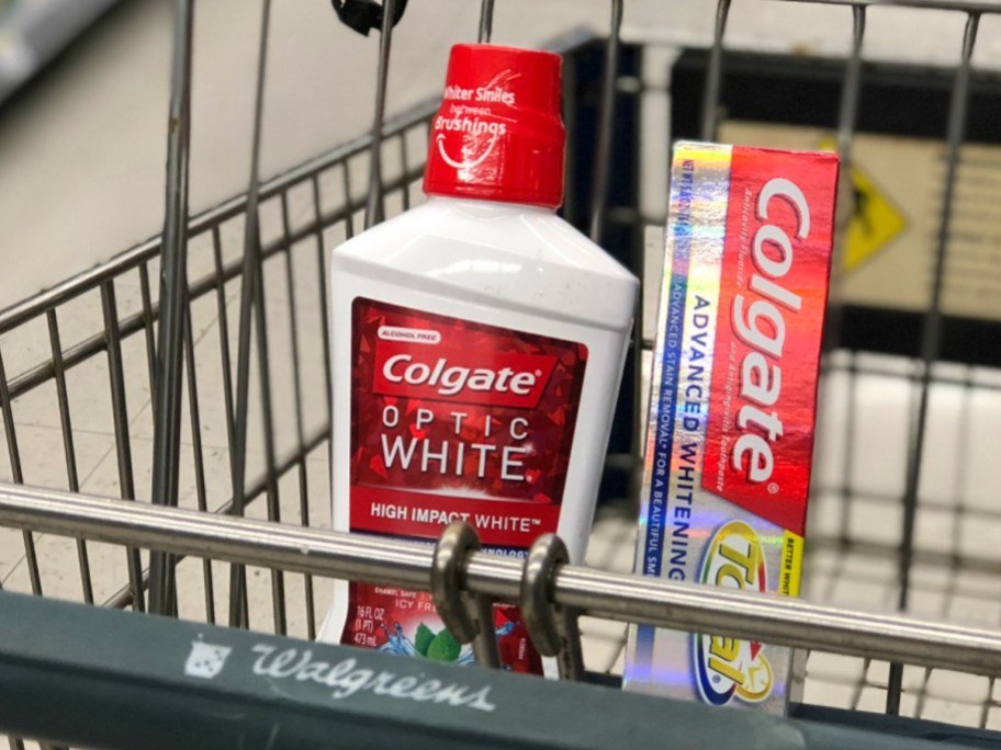 two colgate products in walgreens cart