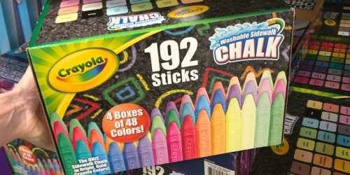 HUGE Crayola Sidewalk Chalk 192-Count Box Only $9.91 for Sam’s Club Members