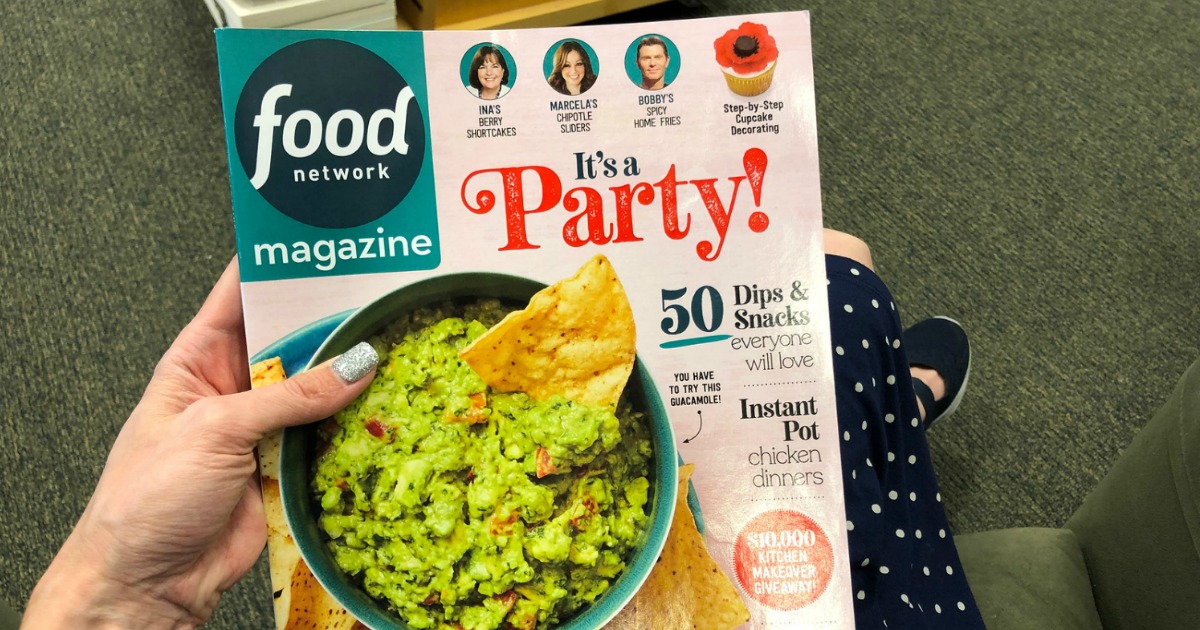 hand holding copy of Food Network magazine