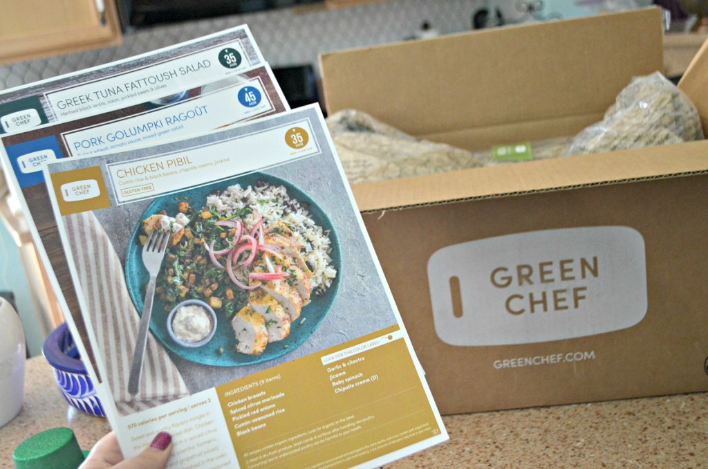 Green Chef delivery box and recipes