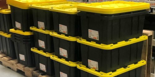 Tough 27-Gallon Storage Totes Only $10.98 on HomeDepot.com