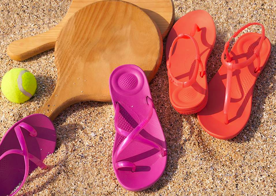 Pink and Orange FitFlop sandals