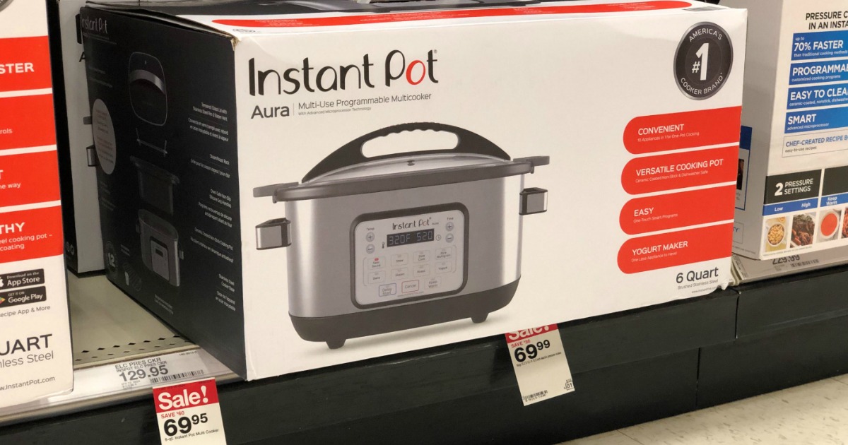 $129.95 - Instant Pot Aura 10-in-1 Multi-cooker Slow Cooker, 10