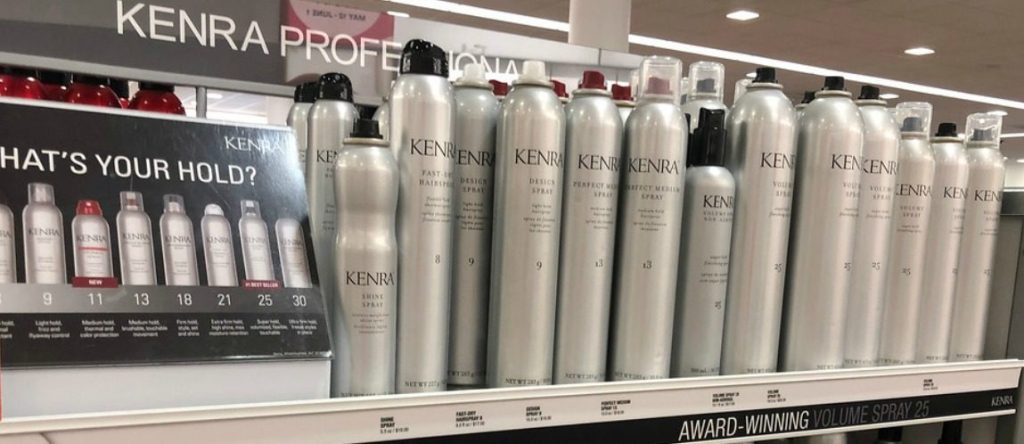 Kenra Professional Hair Products on shelf