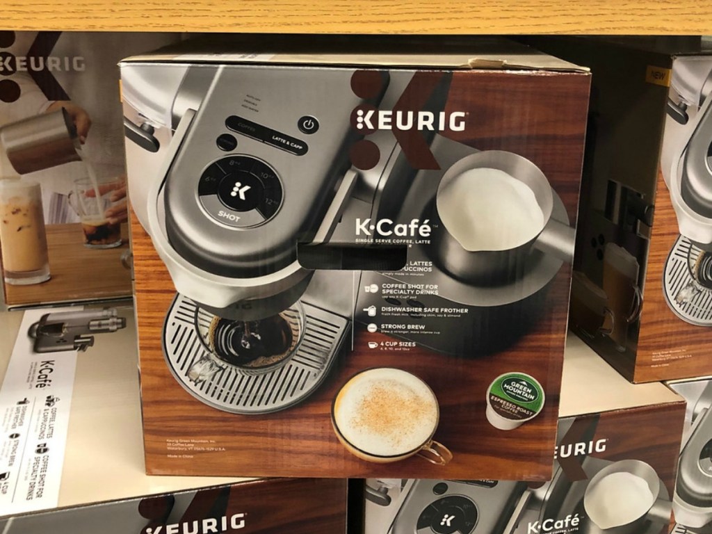 Keurig K-Café Single-Serve K-Cup Pod Coffee Maker box on shelf