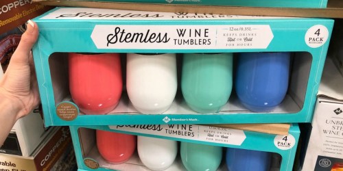 Sam’s Club: 4 Stemless Wine Tumblers Only $15.98 Shipped + More