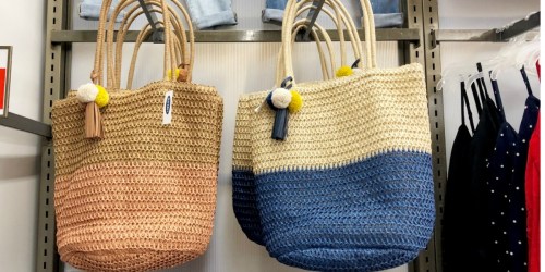 Old Navy Straw Tote Bag Only $10 (Regularly $40) – Perfect for the Beach or Pool