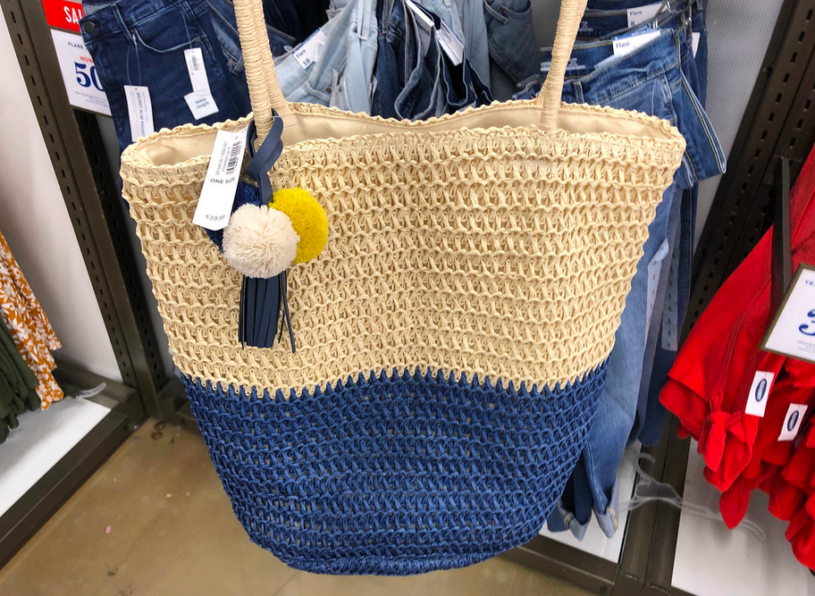 gap straw tote