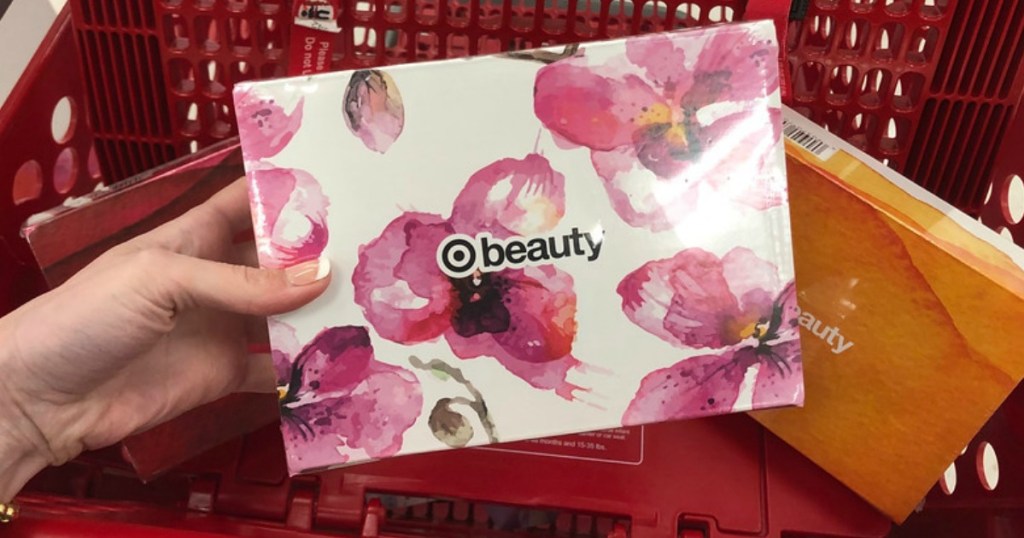 hand holding Target beauty box