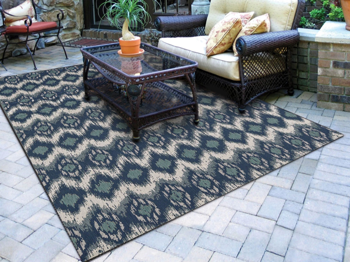 30 Off Indoor And Outdoor Rugs On Target Com 5 X 7 Rugs As Low As   Threshold Ikat Outdoor Rug In Blue 5x7 1 