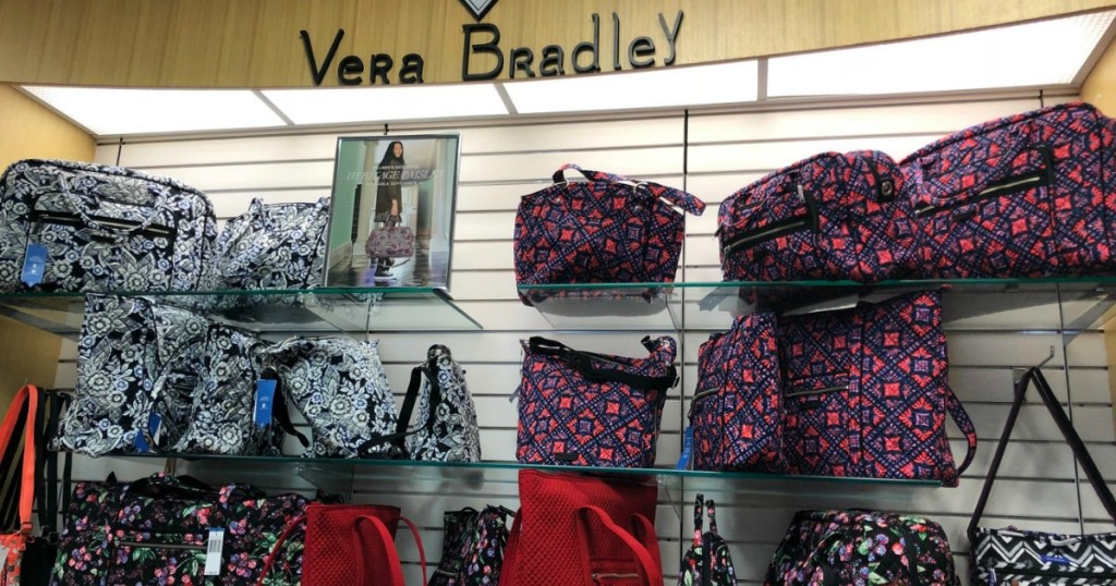 Vera Bradley bags on display