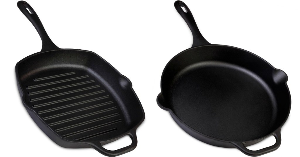 victoria cast inron skillet and deep pan