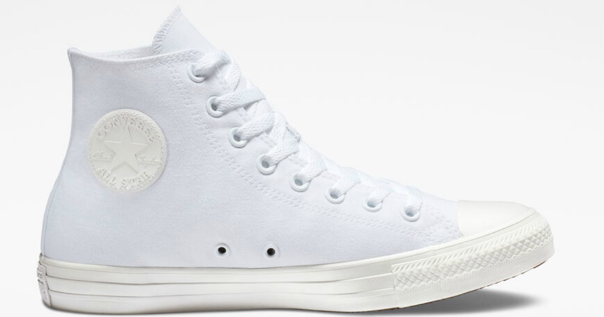 solid white converse