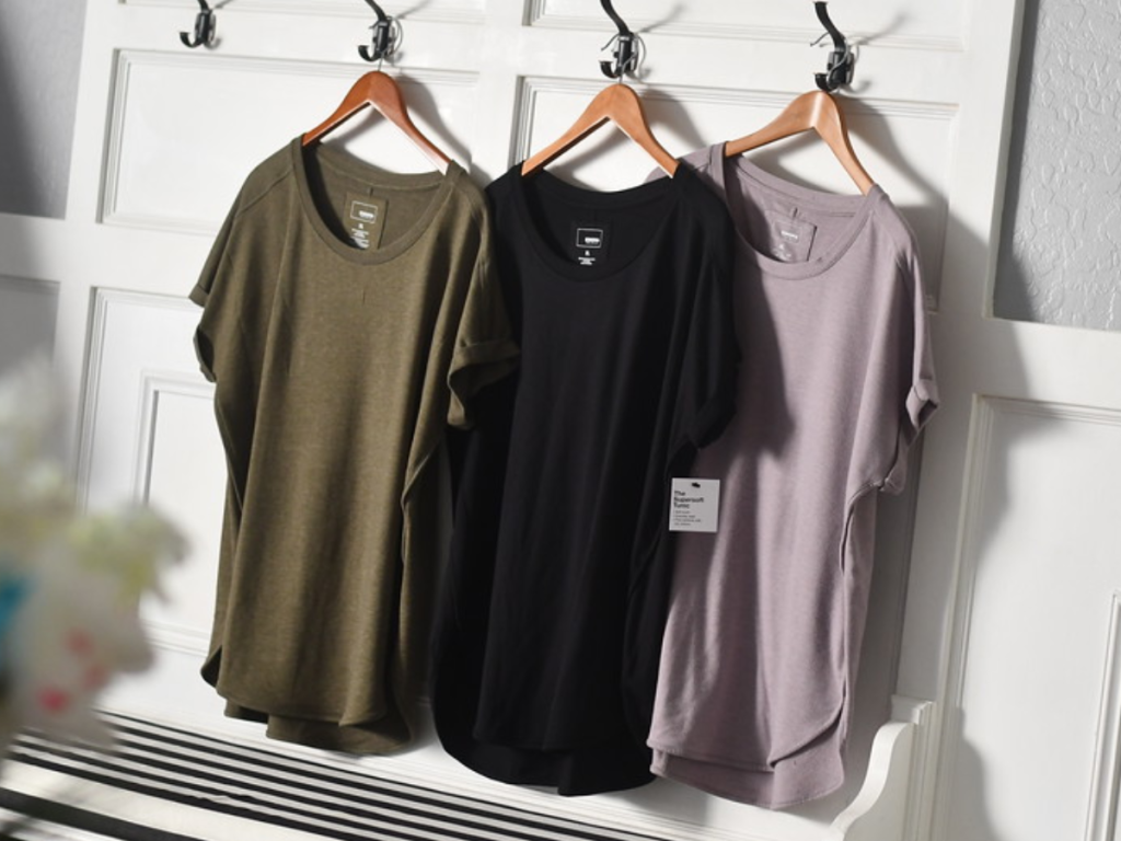 women's shirts on hangers
