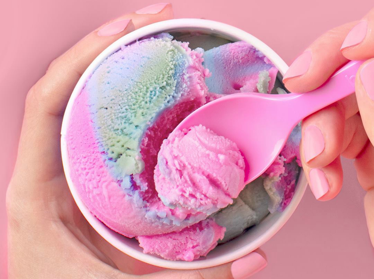 baskin robbins tie-dye ice cream treat
