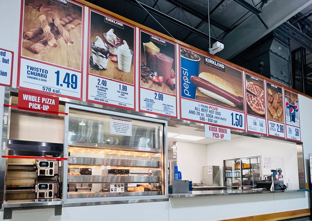 costco food court counter and menu