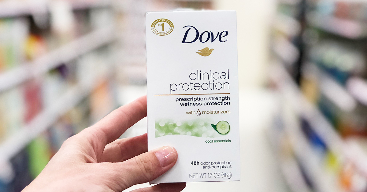 package of dove clinical protection deodorant
