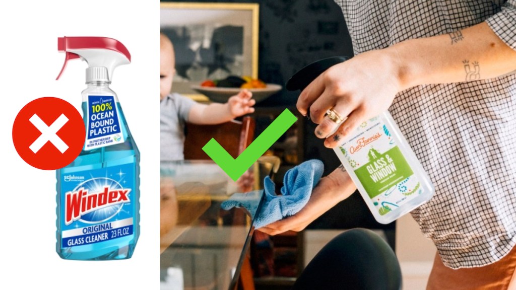 comparison of windex and aunt fannie's glass cleaners
