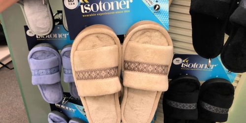 Kohl’s: isotoner Jenny Microterry Slide Slippers as Low as $5.98 (Regularly $26)