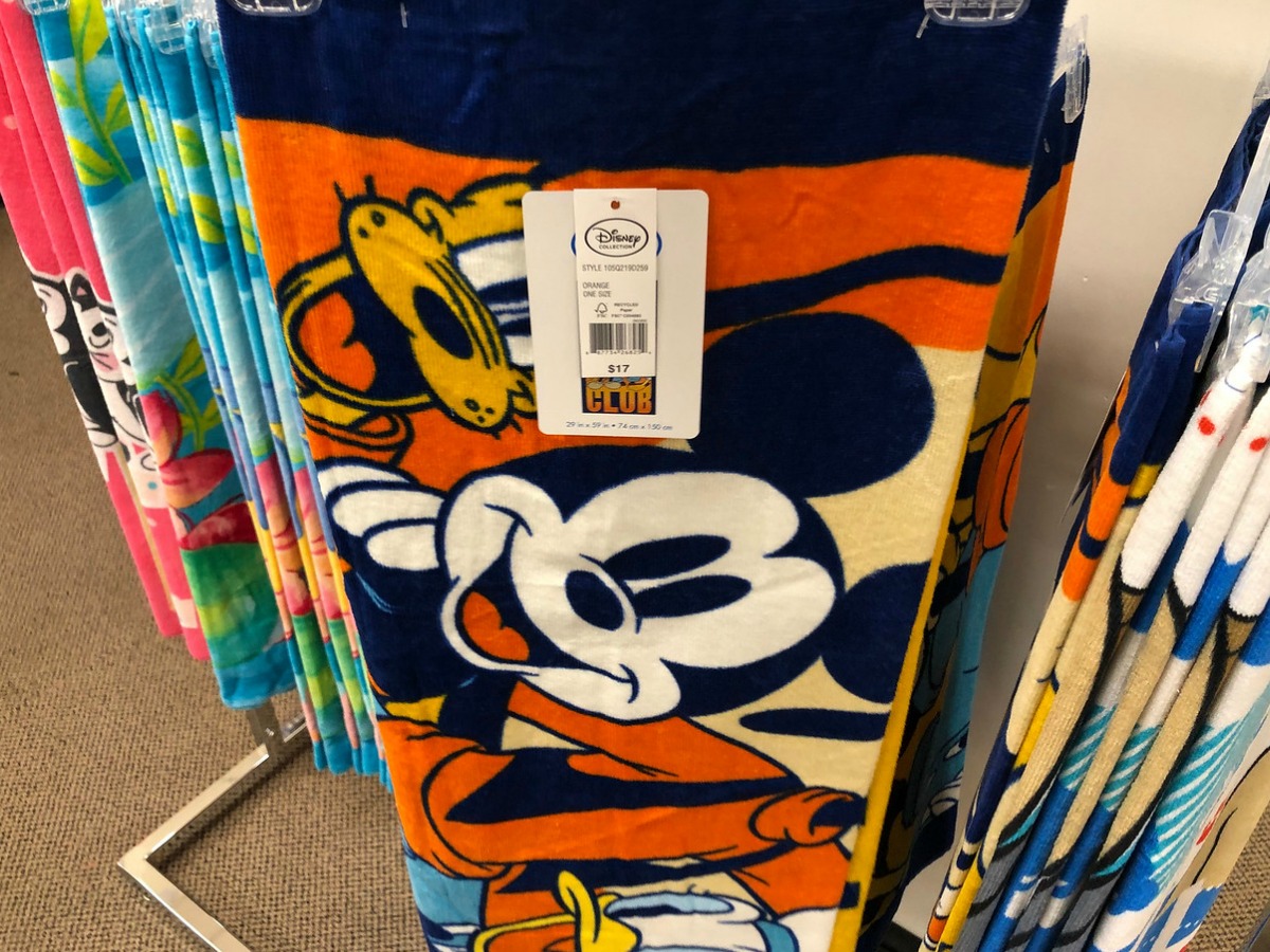 towels hanging in store display
