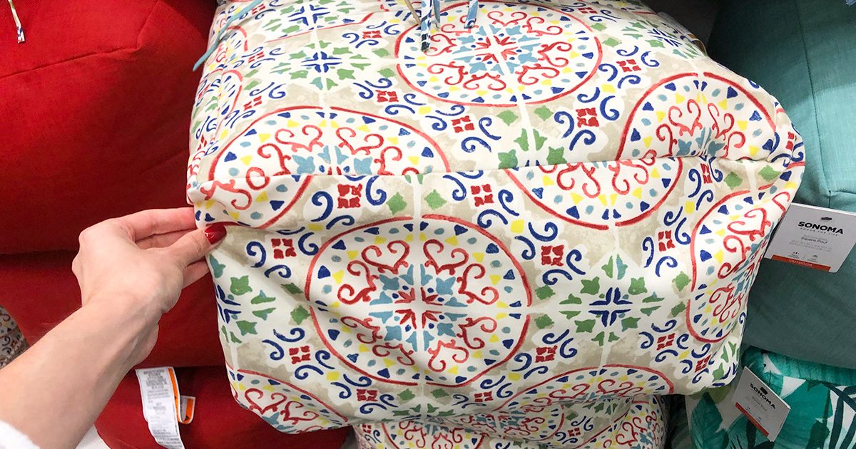 kohl's sonoma pouf indoor outdoor cushion