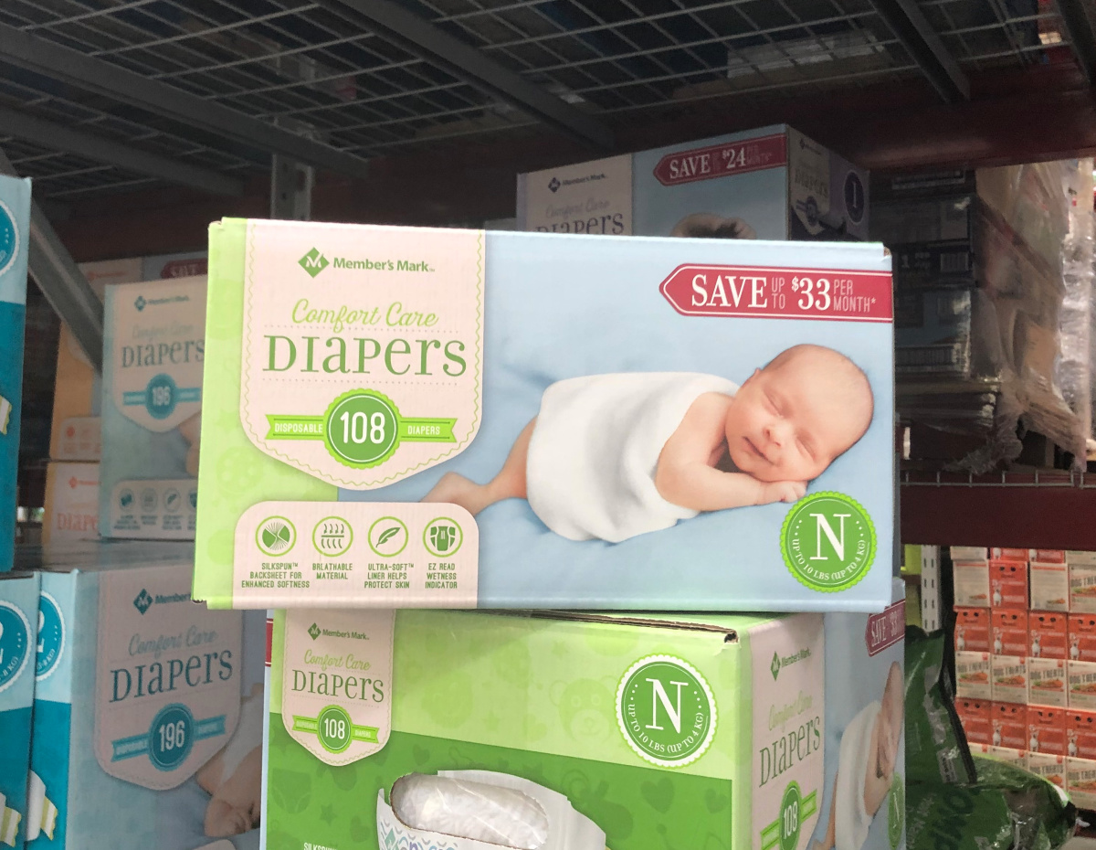 members mark newborn diapers