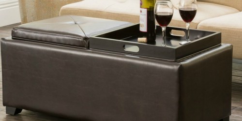 Leather Double Tray Ottoman Only $80 Shipped (Regularly $115) + More at Target.com