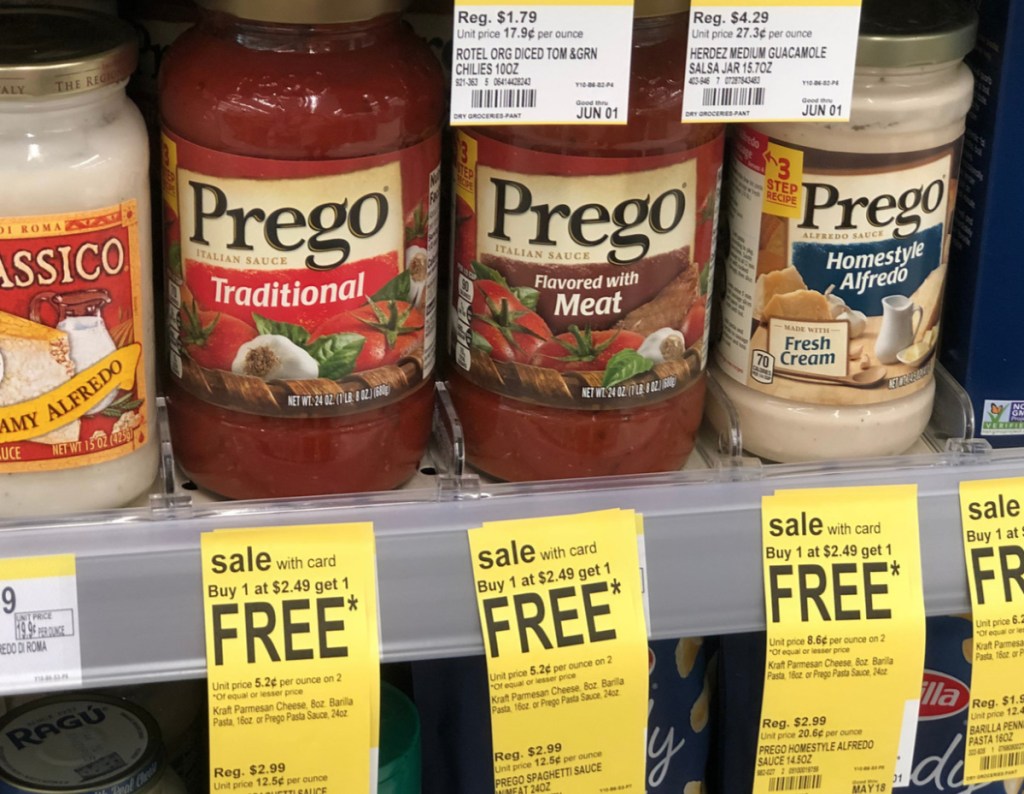 prego sauce on Walgreens Shelf