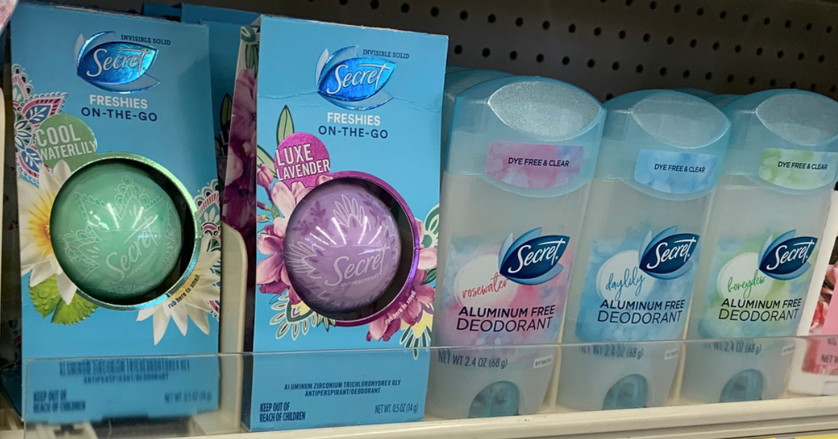 Secret Freshies & Aluminum Free Deodorant Only 61¢ Each After Cash Back