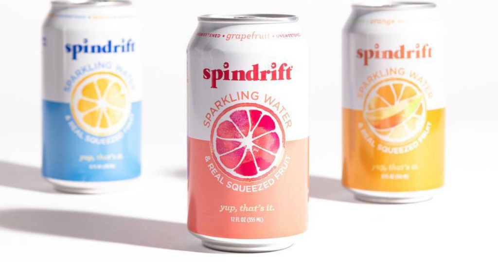 Spindrift Sparkling Water cans