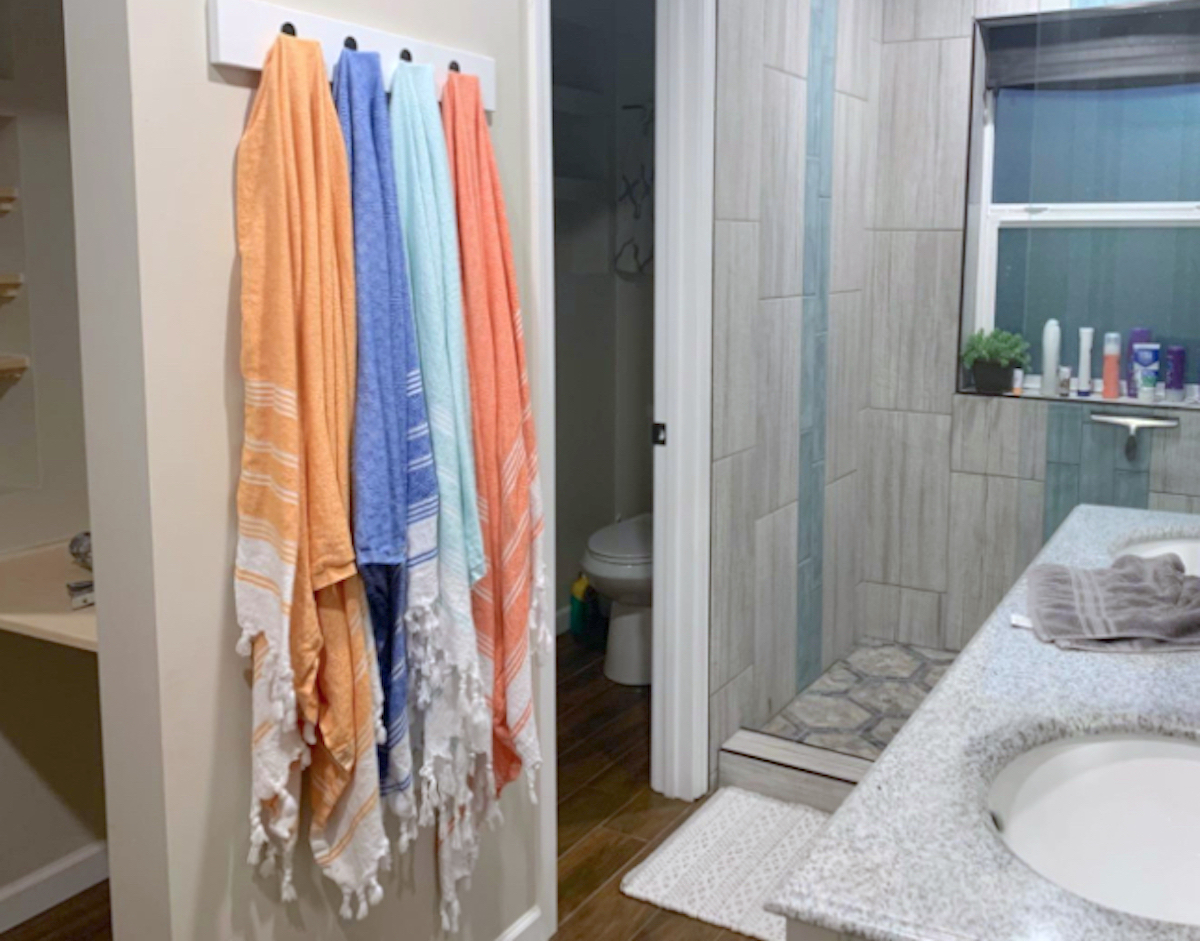 colorful bathroom towels