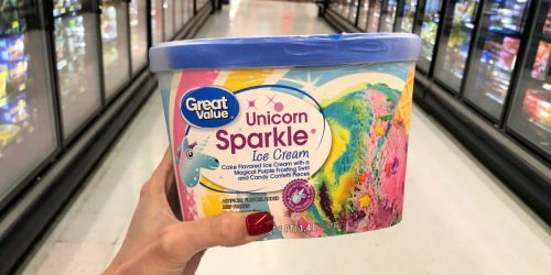 Unicorn Sparkle Ice Cream Available at Walmart