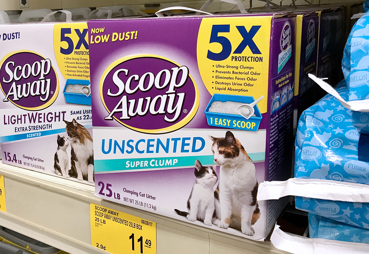  odd face skincare products - scoop away unscented cat litter