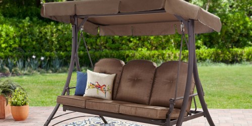 Mainstays Wentworth 3-Person Porch Swing Bed Only $142 Shipped (Regularly $198)